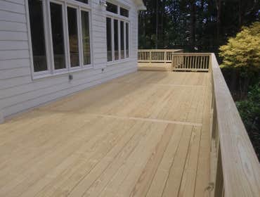Second floor wood deck