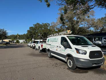Photos by Green Leaf Roofing Working on shingle roof replacements in the HOA community