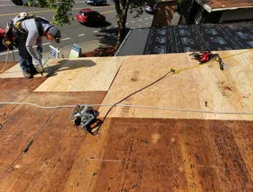 Commercial Shingle Roof in Progress