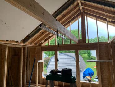 Photos by C.S Remodeling & Construction #1 Dust protection and entry to home protection temporary wall built to prevent anyone or anything from getting
