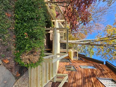 McCray Project Yellawood Deck 10ft x 19ft / 18ft x 34ft / 6ft x 10ft
Custom Treated Yellawood Deck
Full Stainless Steel Cable Railing
Large Custom Grow