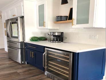 Blue Cabinets Kitchen Remodeling