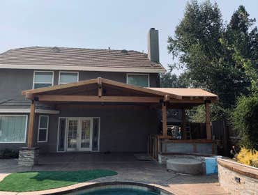 Attached pergola project
