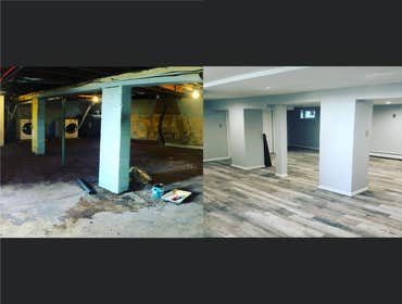 Photos by L.E.E Home Improvements #3 Complete basement remodel. Framing, drywall, spackle, sand & paint, recessed lights. “The works”
#Revampingdaily