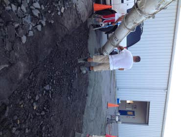 Placing new concrete