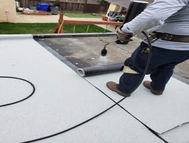 Flat Roof Install flat roof torch down install