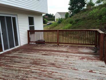 back porch before rebuilding