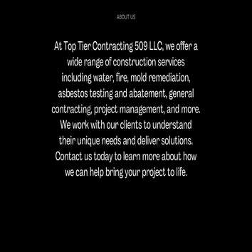 Top Tier Contracting 509 LLC