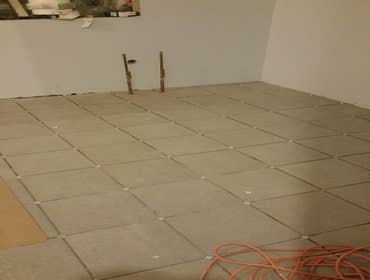 Install new kitchen tile floor