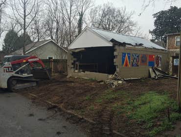 Garage Demo Remove garage in east Nashville.