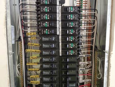 Project photos from Bass Electrical Services Electrical work on a new construction house.