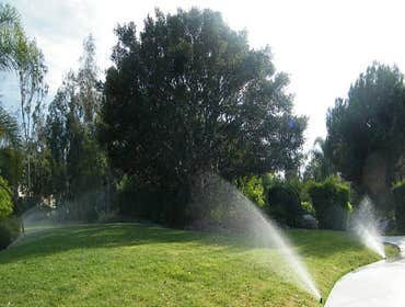 Irrigation System for 4 acre property This was installed professionally and set to automatically adjust timing as the weather changes. We also install