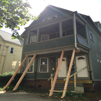 Old porch removed