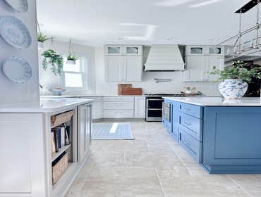 Open Shelves in Kitchen for Cookbooks