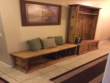Our Work We take pride in our pieces, whether they are a barn door made of knotty alder wood, or a custom closet that will increase the value of your h