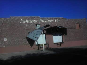 Pantano Produce Co. This was damage to a steel awning attached to a historic brick building Pantano Produce Co.