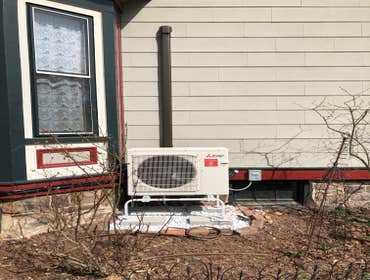 Photos by Stellitano Heating and Air Conditioning, Inc #9 Installation of a ductless split system. Mitsubishi