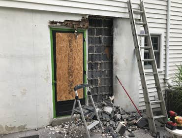 Photos by Svd Construction #5 Single door to patio sliding door wall expansion and installation before and after.