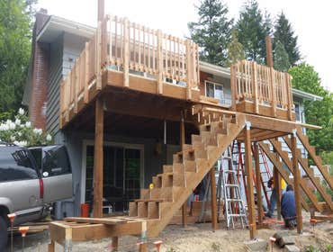 2nd Story Deck & Cover Progression pictures We did this job in Clatskanie, Oregon. It turned out so beautiful!