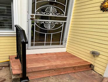 Barbra patio step by El Gatos #8 Demo Design and Build of patio step