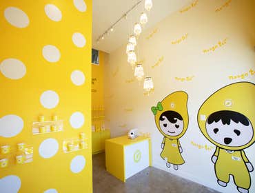 Juice Bar Design & Build: Mango Ten Ten, Los Angeles Juice bar design-build. Brand concept, interior design, and full construction for Mango Ten Ten, a