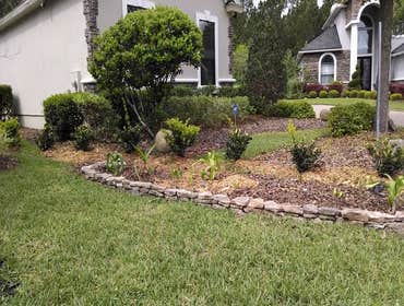 Stack stone wall planters