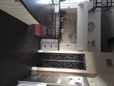 Custom hand forged pantry door.