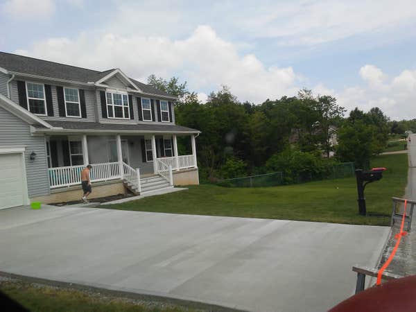 Driveway and sidewalk