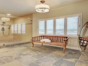 Bathroom makeover in Fremont This was a large bathroom remodel, our clients wanted to get rid of the tub and make the space more open yet have a meanin