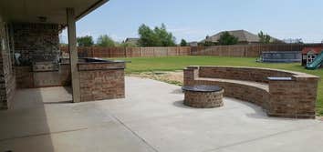 Deer Creek outdoor living area, firepit and pergola