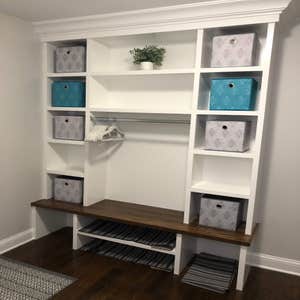 Finished Mudroom Cabinet