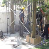 Construction of large Pergola under way in in Del Mar, CA