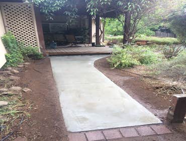 Sloped Concrete Path