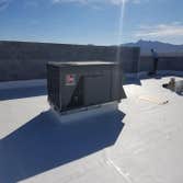 Photos from Tech-Vac On this project we replaced 3 package units on a Cici's Pizza. The old units were removed due to old age and extensive hail damage