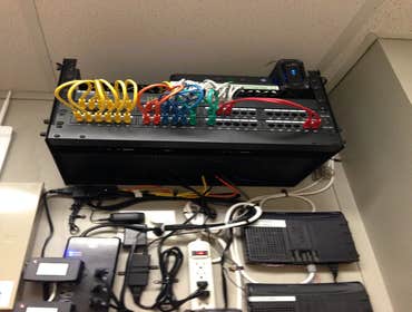 Pharmacy Pharmacy data installation:
-Patch panels installation
-Wall rack mount installation
-Gigabit switch installation
-Access point installa