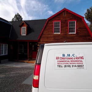 Pine mountain job We installed a 110,000 BTU furnace for this two story house. Performing duct work was not easey because the walls were solid wood...