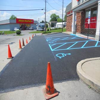 Parking lot paving