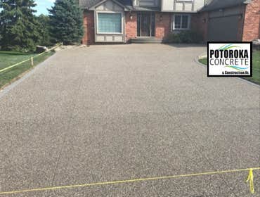 exposed aggregate Driveway Photo by Potoroka Concrete Macomb MI