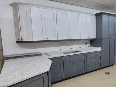Different Finished Kitchen Projects Different Kitchen Projects finished by our company including Cabinet installation, Marble Countertops, Tile install