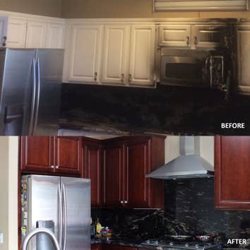Range and hood area
