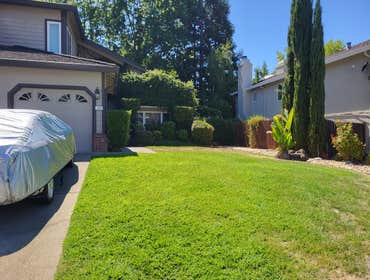 Photos by Reliable Landscaping & Design LLC #1 Full front yard renovation, Water feature , installation on Calstone Mission pavers , Installation of Ro
