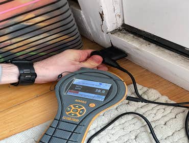 Checking the extent of water damage