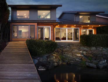 Lakeside view of