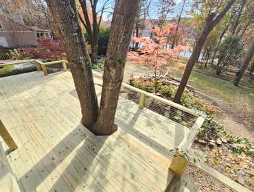 McCray Project Yellawood Deck 10ft x 19ft / 18ft x 34ft / 6ft x 10ft
Custom Treated Yellawood Deck
Full Stainless Steel Cable Railing
Large Custom Grow