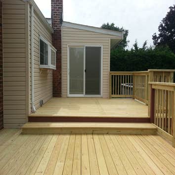 pressure treated lumber deck