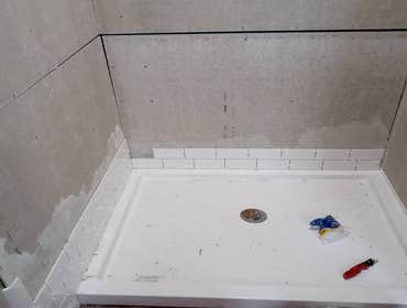shower tile starting
