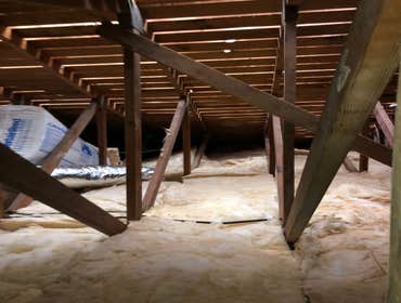 Attic insulation and Air ducts Attic insulation and Air ducts