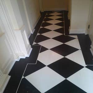 painted on tile pattern