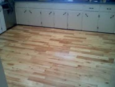 Hardwood Flooring This is a beautiful Birch Hardwood Floor. It really brightened up the kitchen during our kitchen and bath remodel.
