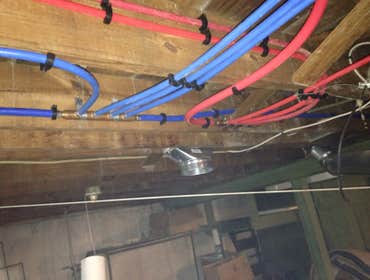 Water lines install